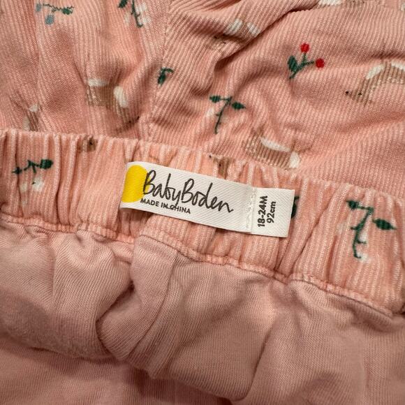 Baby Boden Pink Reindeer Corduroy Bloomer Shorts - Picture 6 of 6